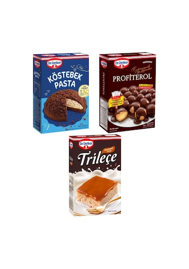 Dr. Oetker Profiterol-köstebek Pasta-trileçe 3 Lü Set