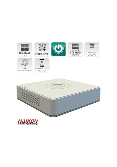 Hıkvısıon DS-7108HGHI-F1/N 8 Kanal DVR Kayıt Cihazı