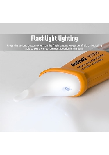 Novahub Vc1018 12v-1000v Temassız Elektrik Sensör Küçük Ve Kolay Kullanıcı Arayüzü Dijital Lcd Test Cihaz