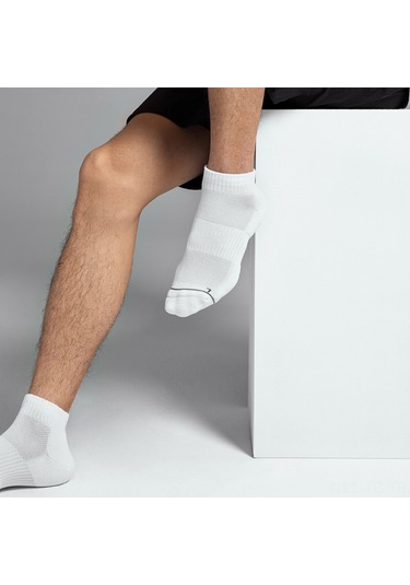 Skycity Antibakteriyel Spor Çorabı - Yüksek Oranlı Pima Pamuk, Aaa Antibakteriyel, Açık Hava Teli Desen, Yumuşak Amortisör, Siyah, Beden L Siyah