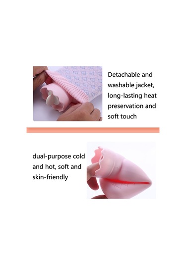 Sones Kış Silikon El Isıtıcısı Karikatür Sevimli Su Enjeksiyonu Sıcak Su Torbası, Renk: Pembe Kare
