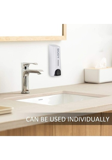 Dancemonkey 3'lü Duş Jeli, Beyaz Duş Paneli, Renkli Set, Sabunluk Ve Çok Renkli Çok Renkli