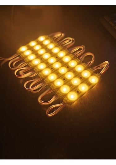 Parmak Led Lamba Amber Turuncu 3 Led 140 Lümen 12 Volt 10,lu