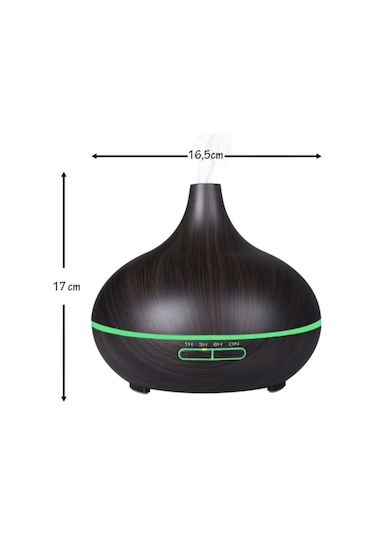 Robeve 550 ml Otomatik Hava Nemlendirici Buhar Makinesi Oda Nemlendirici Aroma Difüzör - Açık Kahverengi