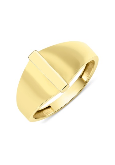 Fiyonk Kuyumculuk 14 Ayar Altın Taşsız I Harfli Yüzük 001