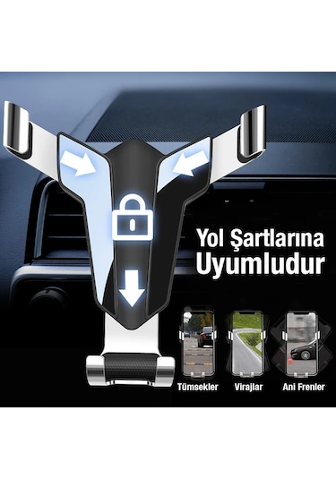 Ally Araç Havalandırma Bölmesi Telefon Tutucu Big Swordman- 5775 Renkli