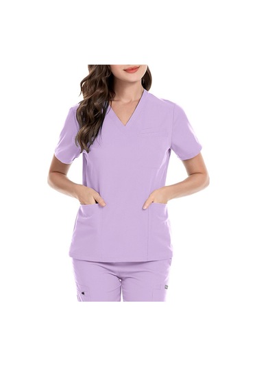 Suntek Kadın Scrubs Setleri V Yaka T Shirt Spa Doktor Xl