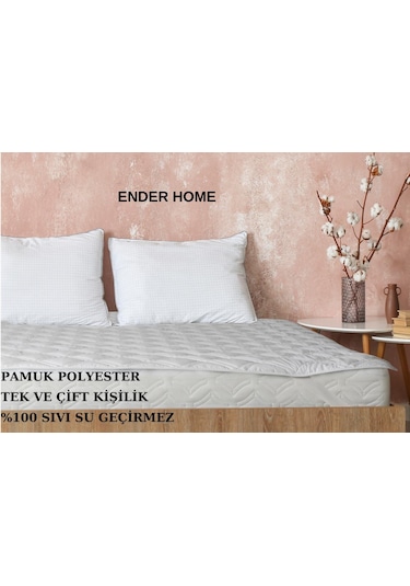 Cottonverse Pampes Kapitoneli Fitted Alez Sıvı Geçirmez Beyaz