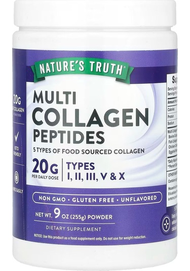 Multi Collagen Peptides 20 G Per Daıly Dose - 9 Oz - 255g Powder