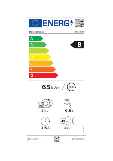 Lg DFC435FP 14 Kişilik 10 Programlı Bulaşık Makinesi