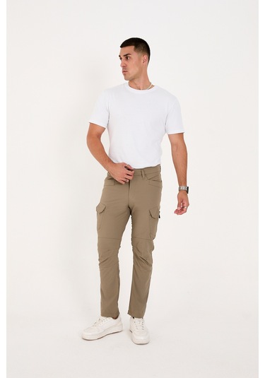 Camp Scoutland Camp527 Outdoor Tactical Su İticili Likralı Yazlık Erkek Taktik Pantolon Bej