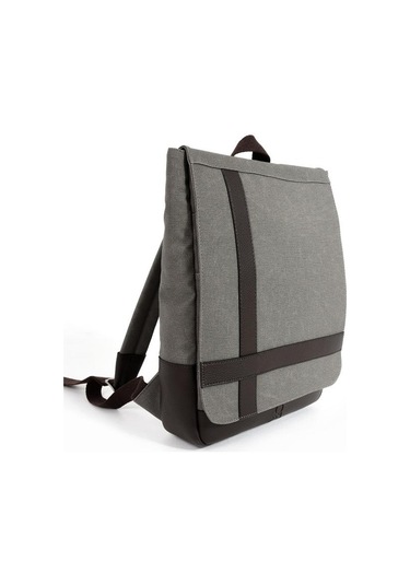 Kadın Sırt Çantası 35 22 Cm Kanvas Kumaş Laptop Bölmeli Business Sırt Çantası Okul Çantası Mega Bag Gri