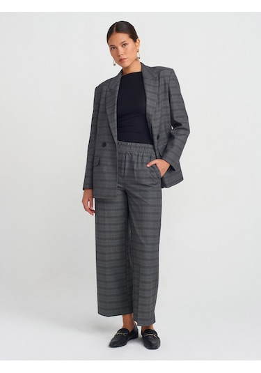 Dilvin 71579 Geniş Bacak Pantolon Gri