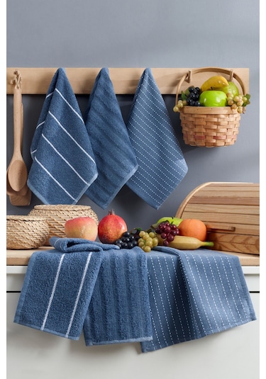 Formeya Sophia 6'lı 30x50 Cm Mutfak Havlusu Seti Mavi