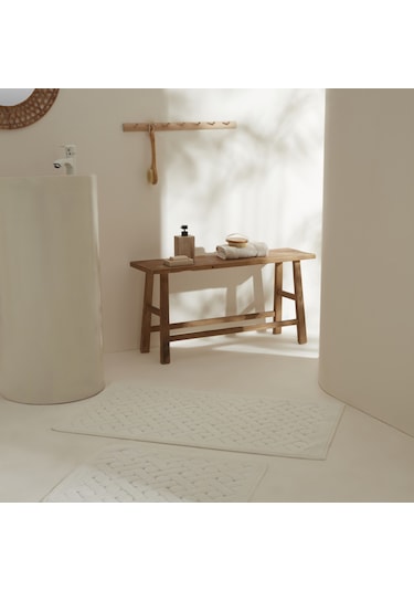 Karaca Home Foley 2'li Banyo Paspası Ekru Ekru