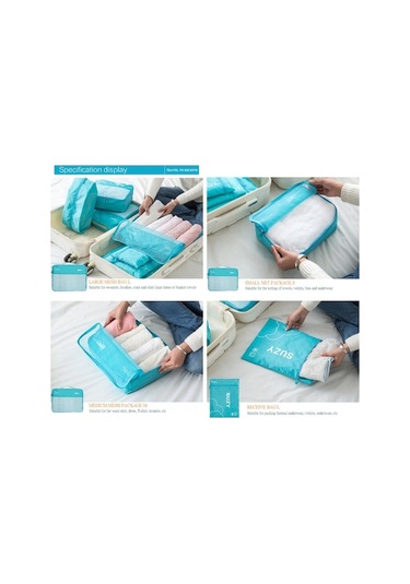 Novahub Seyahat Çantası Organizatörü: 7 Parça Havalı Mesh Ve Su Geçirmez Çanta Seti Kırmızı Kırmızı