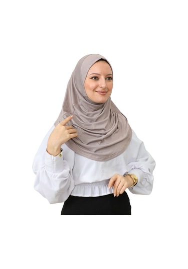 Hazır Giyim Türban Yumuşak Başörtü Şal - Açık Vizon Açık Vizon