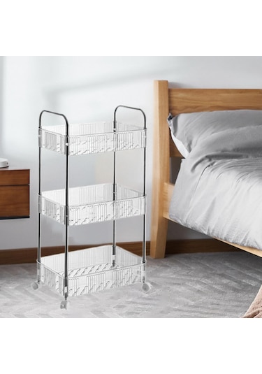 Suntek Mobil Raf 3 Katmanlı Ev Mutfak Organizasyon Arabası