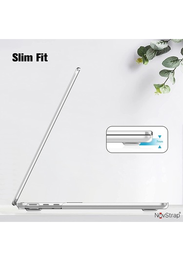 Novstrap  Macbook Air M3 Çip 2024 13.6 İnç A3113 İle Uyumlu Kılıf Sert Parlak Koruma Kapak Karışık Çok Renkli