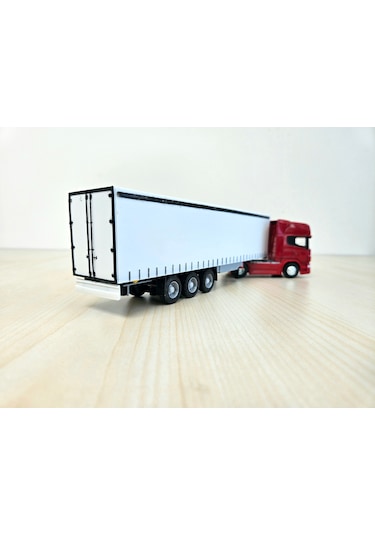 1/64 Ölçek Kırmızı Scanıa R730 Tır Maketi 25 Cm Boy