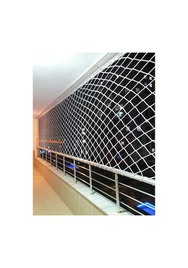 Balkon Güvenlik Ağları 6 MM İp Kalınlığı 10 CM x 10 CM Göz Aralığı