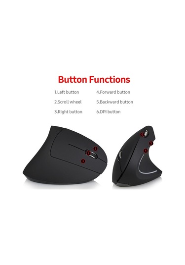 Ywyt 2.4G Kablosuz  Ergonomik Dikey Optik Mouse
