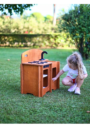 Mandu Ahşap Çocuk Dış Mekân Mutfak Ahşap Rengi