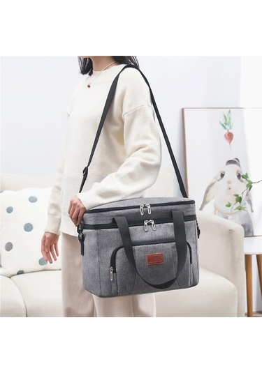 Novahub Siyah Erkekler Ve Kadınlar İçin 1 Adet Yalıtımlı Öğle Yemeği Çantası - Ayarlanabi Askılı Sızdırmaz, Yumuşak Outdoor Çanta 56717230 Siyah