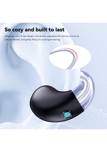 Qingmipy Siyah-kırmızı Q92 Bluetooth 5.3 Kulaklık - 5 Saat Müzik Süresi, 10m Menzil, 13mm Hoparlör