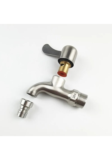 1 Adet Krom Bitmiş Çamaşır Makinesi Açık Bahçe Musluğu Musluk Çok Renkli