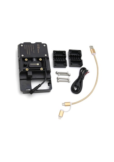 Yifomall Bmw R1200gs Lc/adventure/s1000xr/r1200rs İçin Dayanıklı Abs Akıllı Telefon Navigasyon Tutucu, Titremeye Dayanıklı, Şarj Desteğiyle