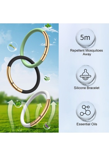 Fortunelane Dış Etkinlikler İçin Vintage Silikon Kovucu Bilezik, Dışarıda Sokar, 6 Adet Kovucu Çubuklu, Yetişkinler İçin Beyaz G