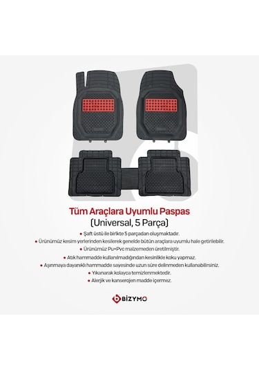 Tüm Araçlara Uyumlu Esnek Kokusuz 3d Havuzlu Paspas Krom