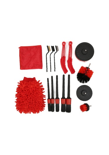 Elektrikli Matkap İçin 16 Adet Araba Temizleme Fırçası Seti, Kamyon, Bisiklet, Lastik, Egzoz, Tampon Ve Çamurluk İçin