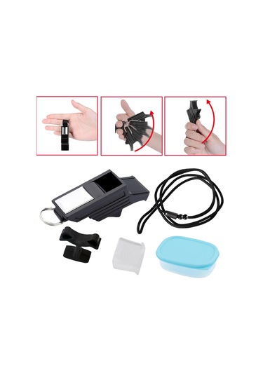 Homyl Kordonlu Düdük Açık Hava Voleybol Siyah-gümüş Siyah Gümüş Çok Renkli