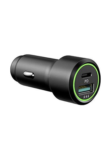 Geeroyoo Oraimo Araba Şarj Cihazı 36w Pd+qc3.0 Hızlı Şarj, Çift Usb Type-c+usb-a , Led Işık, Alüminyum Gövde, 12-24v Giriş