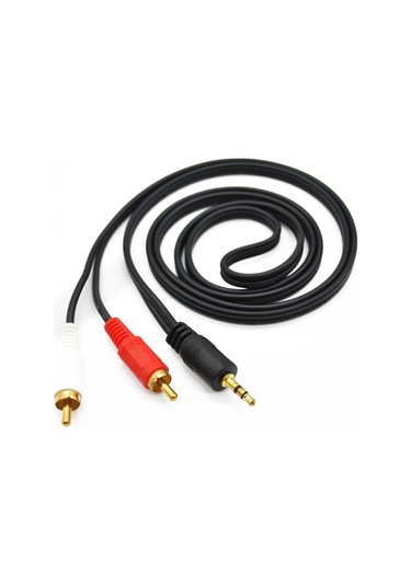 Electroon 2Rca - 3.5Mm Stereo Aux Kablo 3 Metre Gold