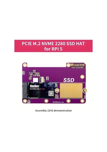 Xuweiwei Raspberry Pi 5 Pcıe M2 Nvme Ssd Kapagi 2242 2280 2230 Desteği Fpc Koruyucu Kablo Yüksek Hızlı Veri Transferi Pimoroni Projesi