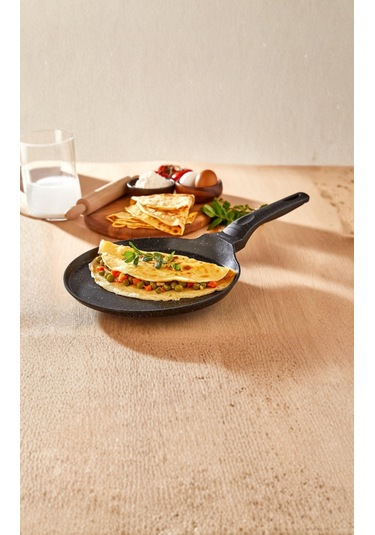 Zümrüt Krep Tavası 26 Cm Siyah