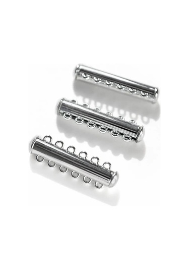 Kafebizu 33x10.5 Mm Platin Takılar İçin Sürgülü Klips 3 Adet 305241050