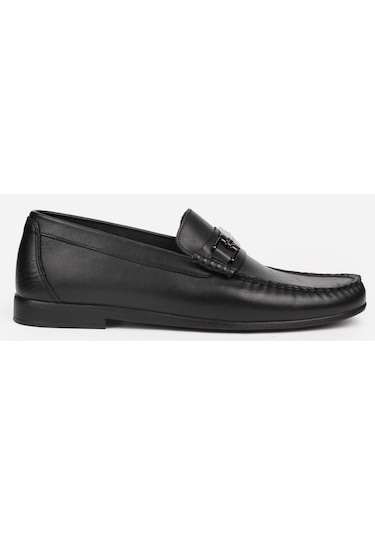 Pierre Cardin 25109, Siyah Erkek Loafer Günlük Deri Ayakkabı Siyah
