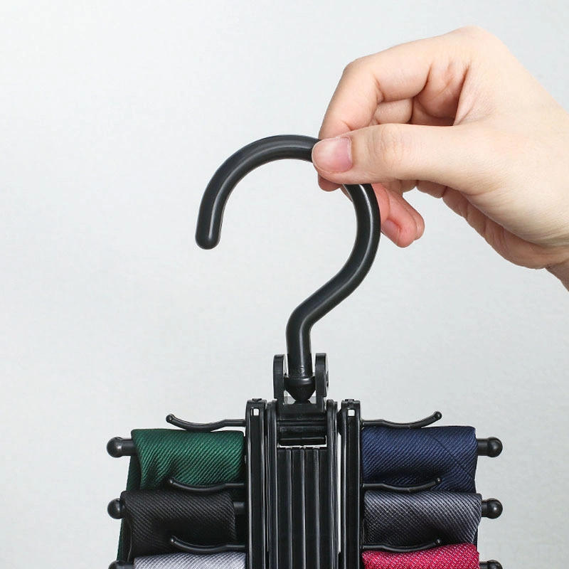 Dianziye Evde Kullanim Icin Degistirilebilir 20 Sira Askili Kemer, Kravat, Atkı Ve Etek Dısı Disı Goruntuleme Rafı - Kolay Kullanim Ve Dayanikli Malzeme Siyah