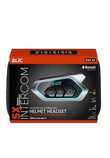 Vothoon D60 5x Rgb Işıklı Bluetooth Intercom Motosiklet Kask Kulaklığı