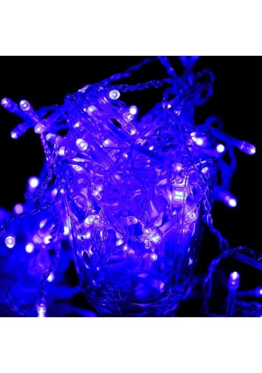 Soulader Dış Mekan Aydınlatma Dekoratif Led Işık Şeridi Su Geçirmez 3.5 Metre 96 Ledli Mavi