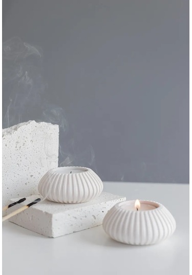 Mysoul Byann Çay Mumları İçin Şamdan Seti 265038437 Beyaz
