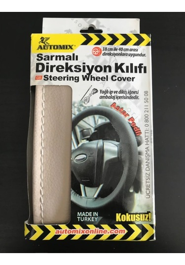 Automix Sarmalı Direksiyon Kılıfı Bej