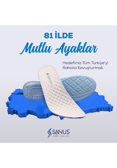 Sanus M900 Visco Memory Foam Anatomik Unisex Tabanlık