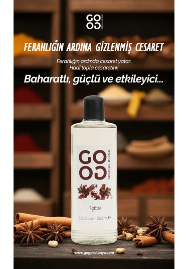 Gogo Spice Kolonya 250ml Cam Şişe