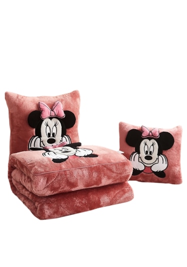 Yastık Ve Yorgan Çift Amaçlı Şekerleme Battaniyesi-haki