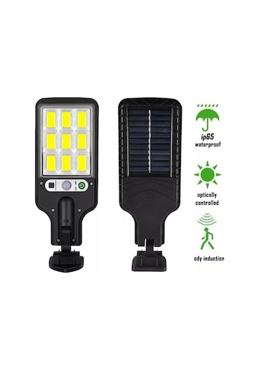 Heinast Güneş Enerjili Hareket Sensörlü Su Geçirmez Sokak Lambası - Bahçe Ve Duvar Aydınlatma Soğuk Beyaz